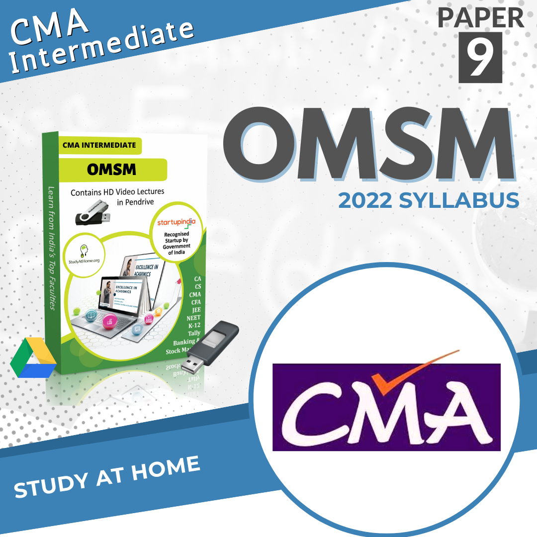 OMSM CMA Inter Classes (Paper 9) New Syllabus