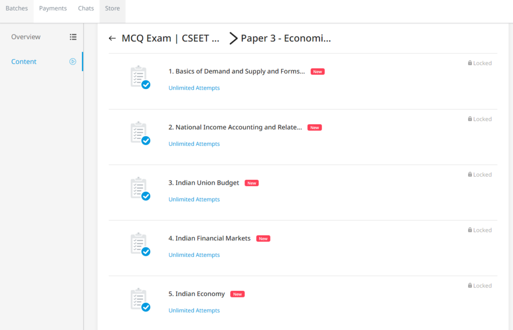 CSEET Subject Wise Test Series